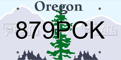 879PCK Oregon License Plate