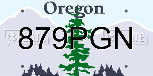 879PGN Oregon License Plate