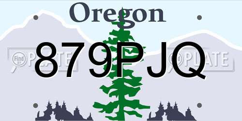 879PJQ Oregon License Plate