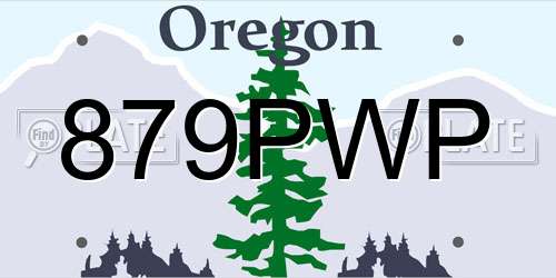 879PWP Oregon License Plate