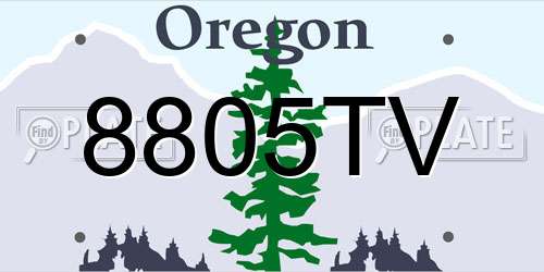 8805TV Oregon License Plate