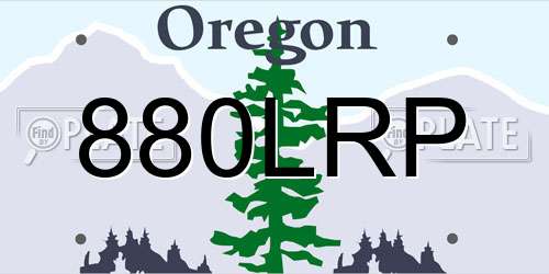 880LRP Oregon License Plate