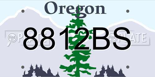 8812BS Oregon License Plate