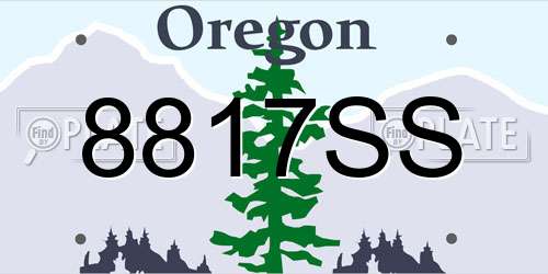 8817SS Oregon License Plate