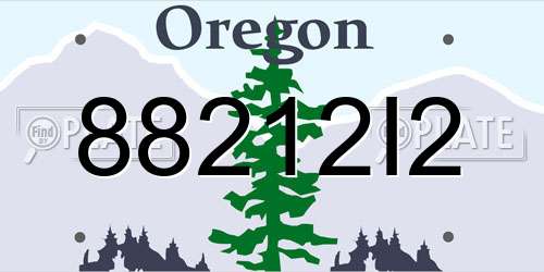 88212I2 Oregon License Plate