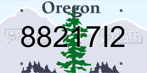 88217I2 Oregon License Plate