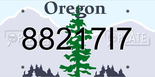 88217I7 Oregon License Plate