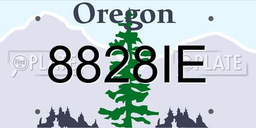 8828IE Oregon License Plate