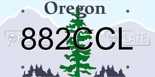 882CCL Oregon License Plate
