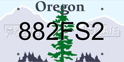 882FS2 Oregon License Plate
