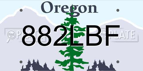 882LBF Oregon License Plate