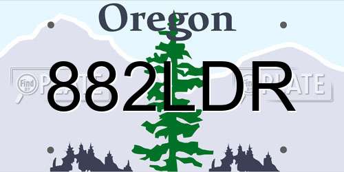 882LDR Oregon License Plate