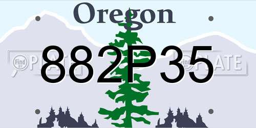 882P35 Oregon License Plate