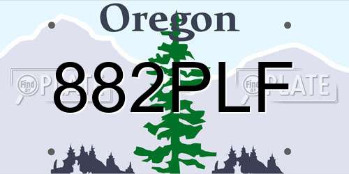 882PLF Oregon License Plate
