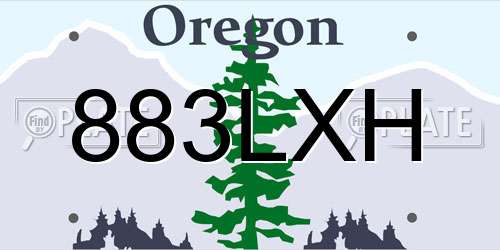 883LXH Oregon License Plate