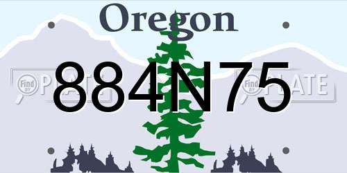884N75 Oregon License Plate