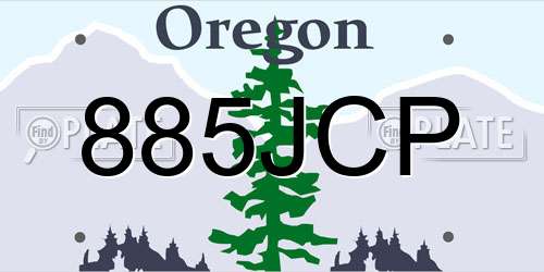885JCP Oregon License Plate