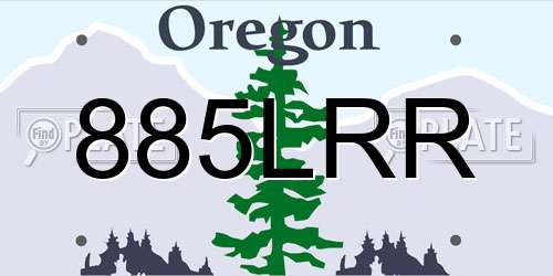 885LRR Oregon License Plate