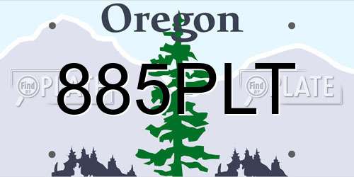 885PLT Oregon License Plate