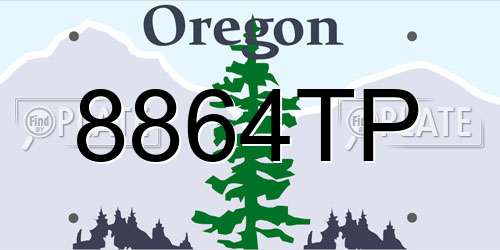 8864TP Oregon License Plate