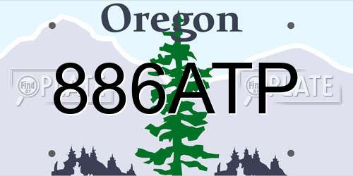 886ATP Oregon License Plate