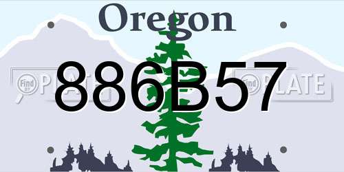 886B57 Oregon License Plate