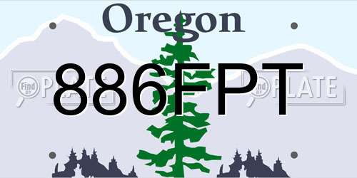 886FPT Oregon License Plate