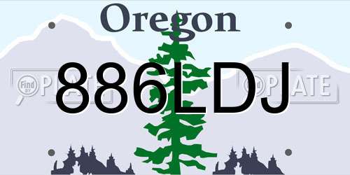 886LDJ Oregon License Plate
