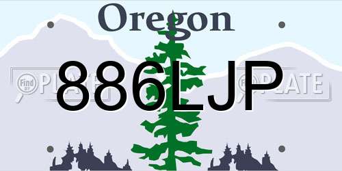 886LJP Oregon License Plate