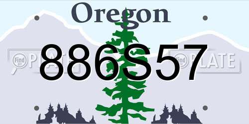 886S57 Oregon License Plate