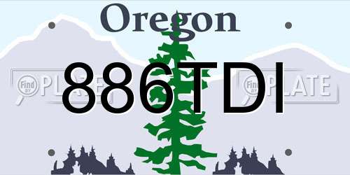 886TDI Oregon License Plate