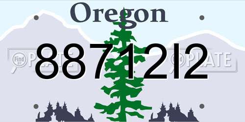 88712I2 Oregon License Plate