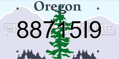 88715I9 Oregon License Plate