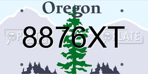 8876XT Oregon License Plate