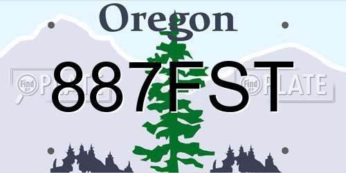 887FST Oregon License Plate