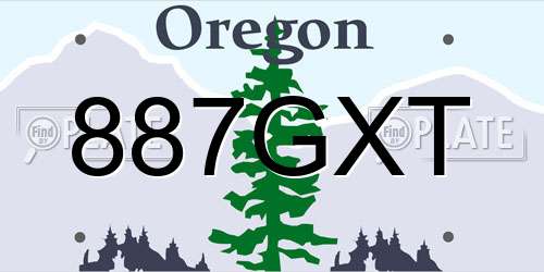 887GXT Oregon License Plate