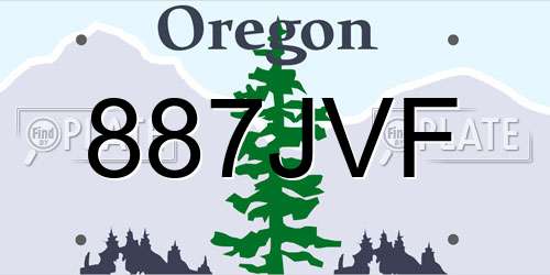887JVF Oregon License Plate