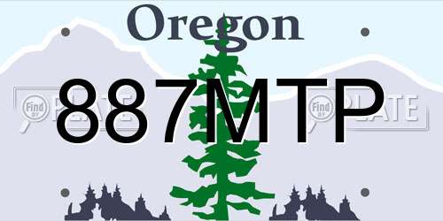 887MTP Oregon License Plate