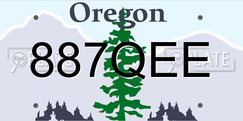 887QEE Oregon License Plate
