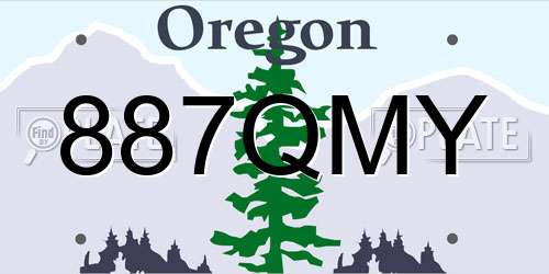 887QMY Oregon License Plate