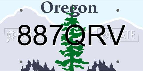 887QRV Oregon License Plate