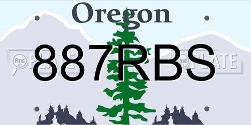 887RBS Oregon License Plate