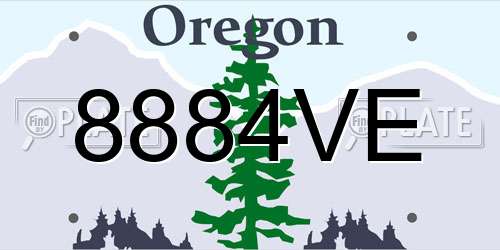8884VE Oregon License Plate