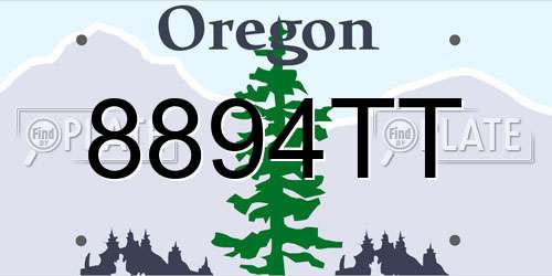 8894TT Oregon License Plate