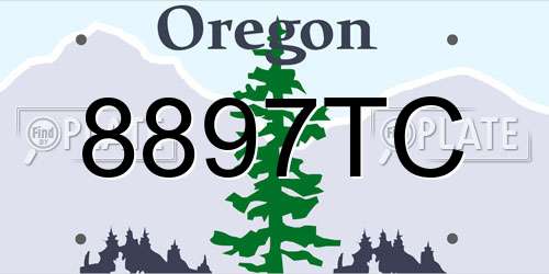 8897TC Oregon License Plate