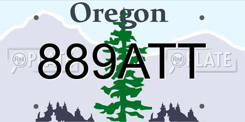 889ATT Oregon License Plate