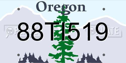 88TI519 Oregon License Plate