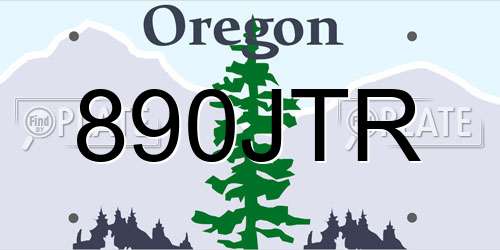 890JTR Oregon License Plate