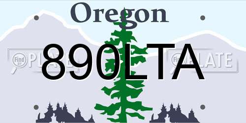 890LTA Oregon License Plate