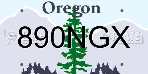 890NGX Oregon License Plate